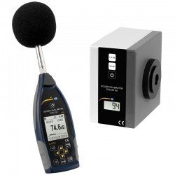 PCE-432-SC 09 Hordozható professzionális 1. osztályú hangkalibrátor, 1. osztályú hangszintmérővel és GPS-szel